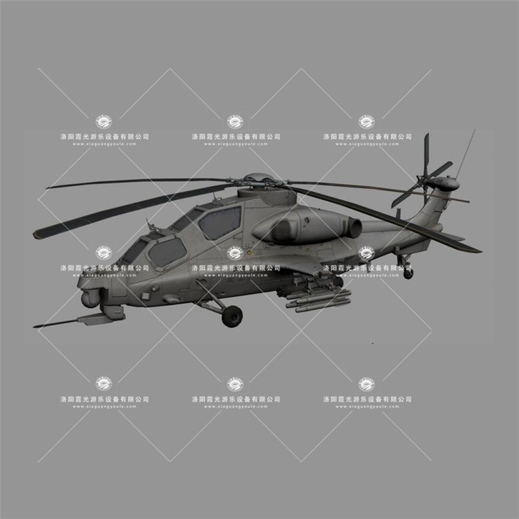 冯坡镇武装直升机3D模型